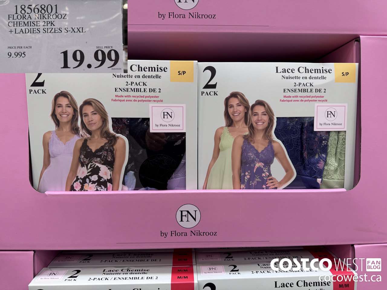 1856801 FLORA NIKROOZ CHEMISE 2PK LADIES SIZES S-XXL $19.99