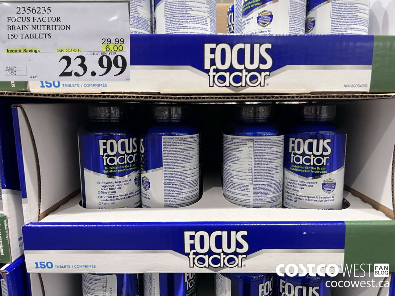 2356235 FOCUS FACTOR ADULT 150 TABLETS ($6.00 INSTANT SAVINGS EXPIRES ON 2025-05-11) $23.99