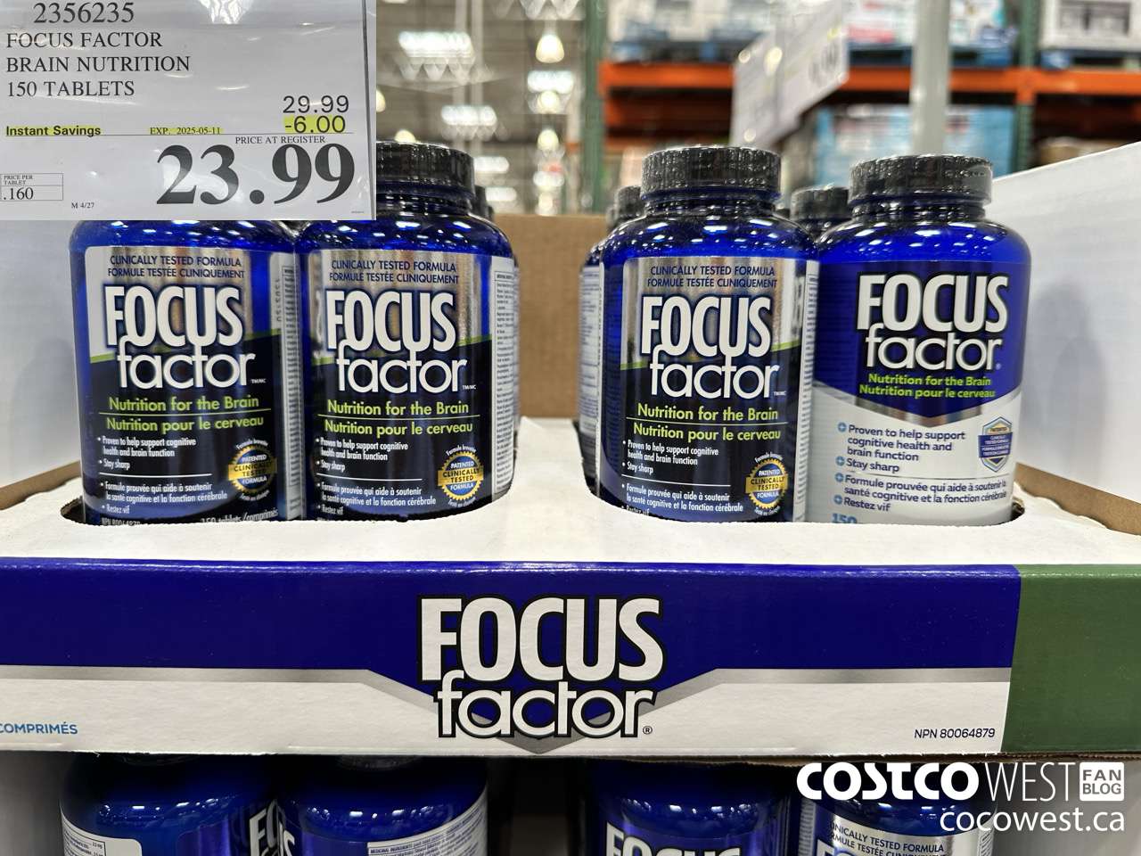 2356235 FOCUS FACTOR ADULT 150 TABLETS ($6.00 INSTANT SAVINGS EXPIRES ON 2025-05-11) $23.99