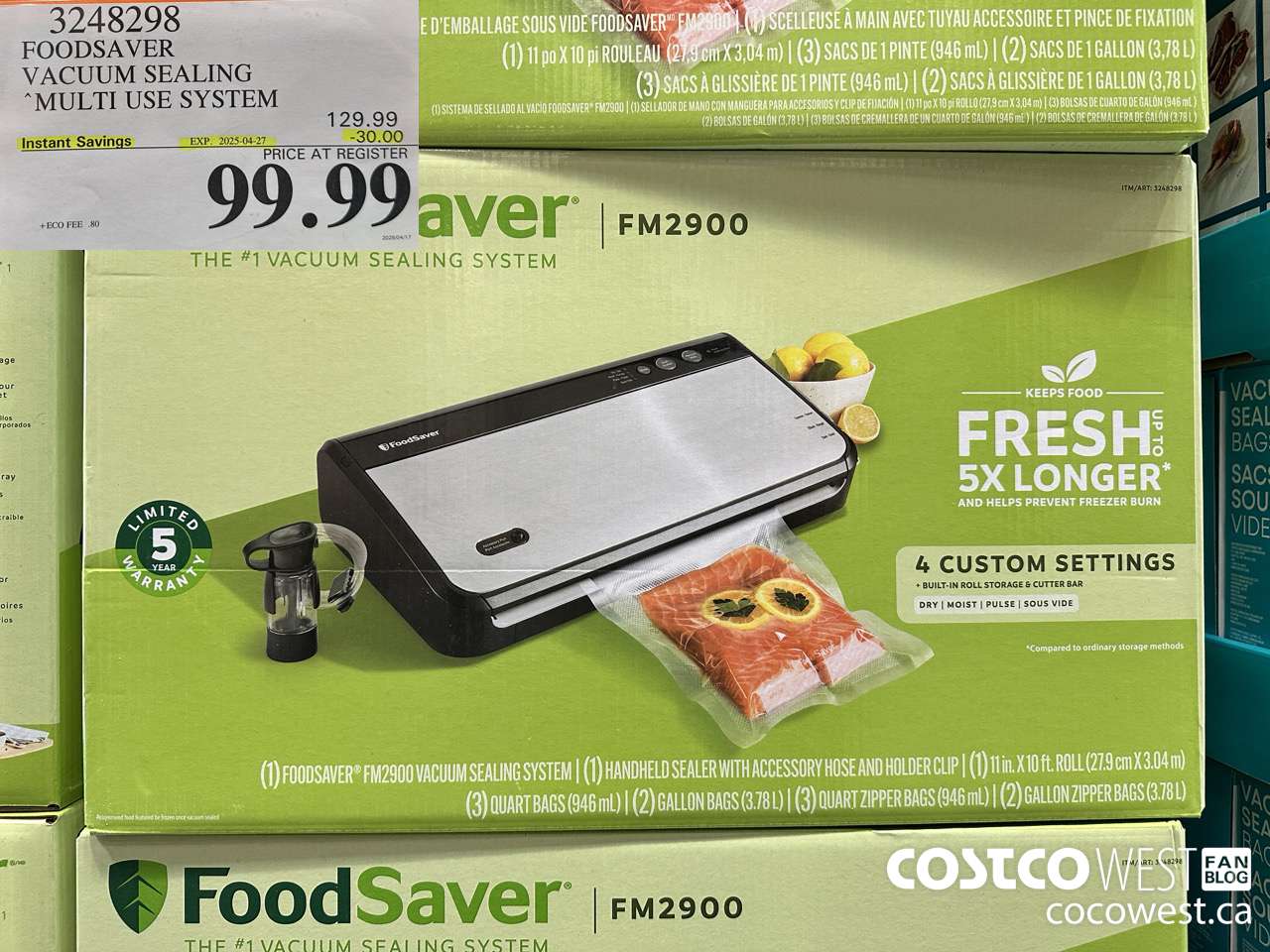 3248298 FOODSAVER VACUUM SEALING SYSTEM ($30.00 INSTANT SAVINGS EXPIRES ON 2025-04-27) $99.99