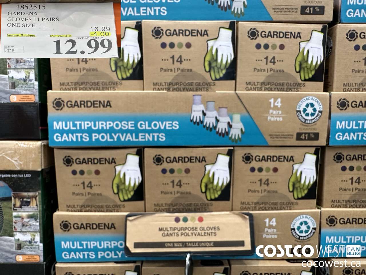 1852515 GARDENA GLOVES 14 PAIR ONE SIZE ($4.00 INSTANT SAVINGS EXPIRES ON 2025-05-11) $12.99