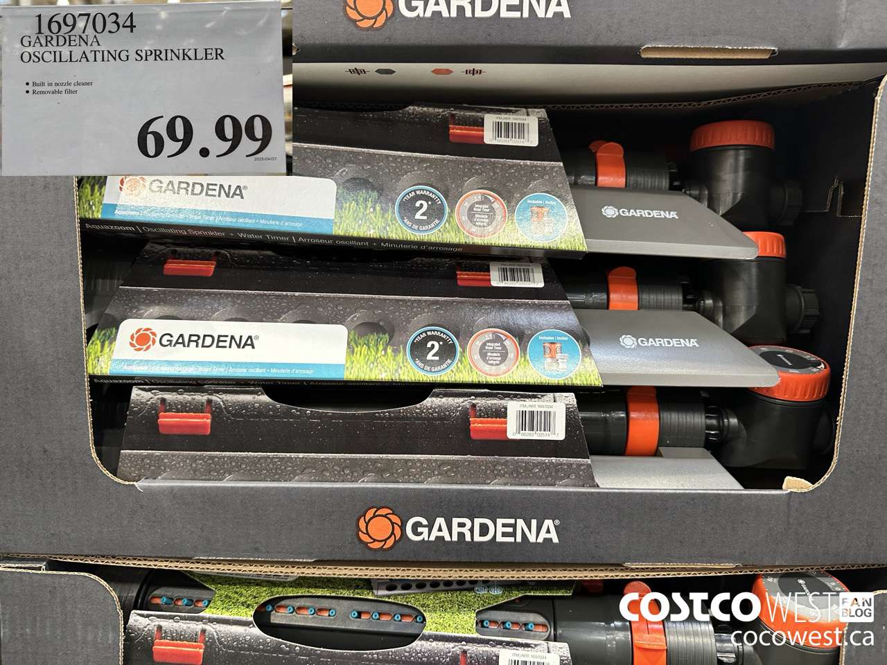 1697034 GARDENA OSCILLATING SPRINKLER $69.99