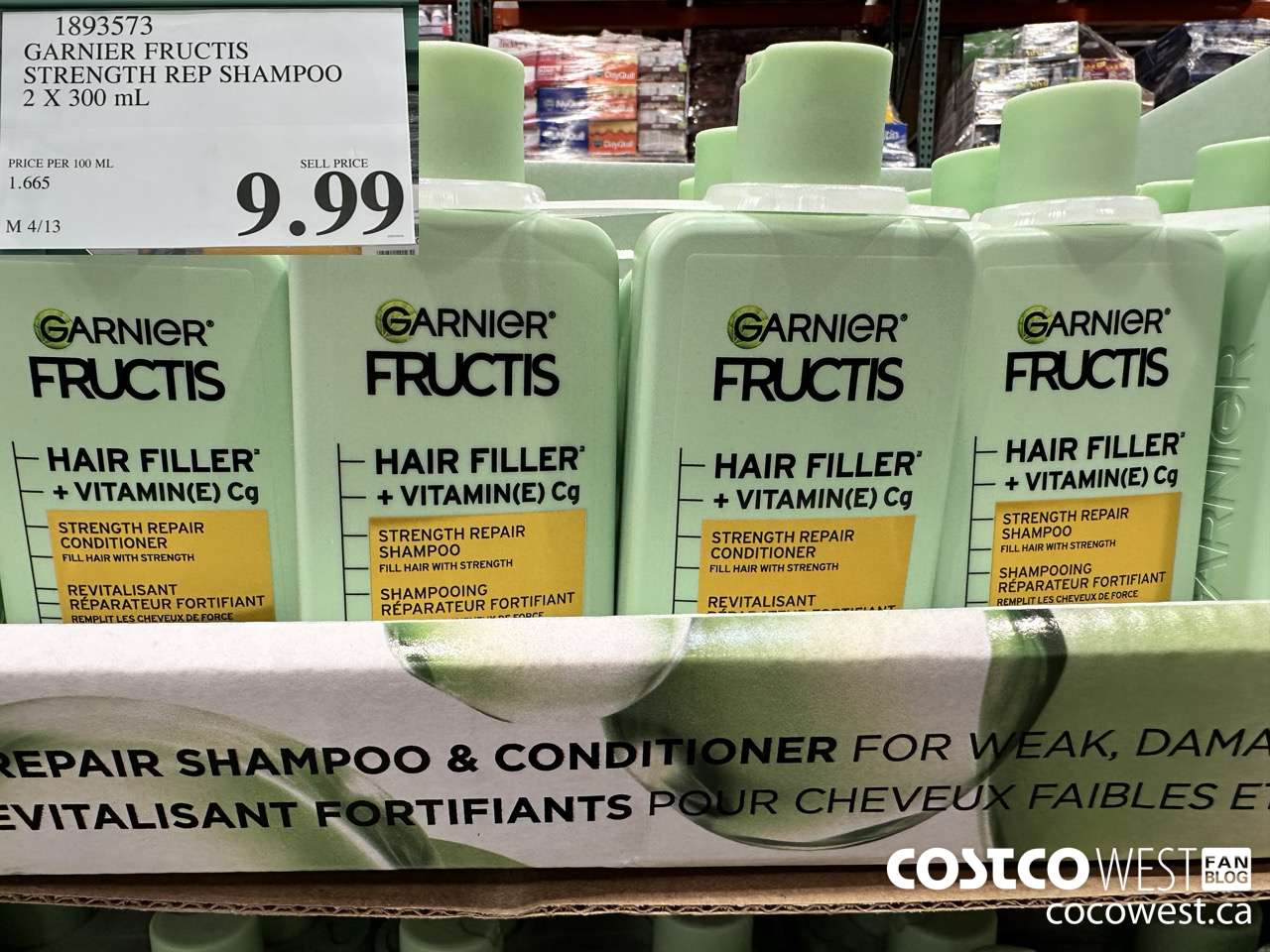 1893573 GARNIER FRUCTIS STRENGTH REP SHAMPOO 2 X 300M $9.99