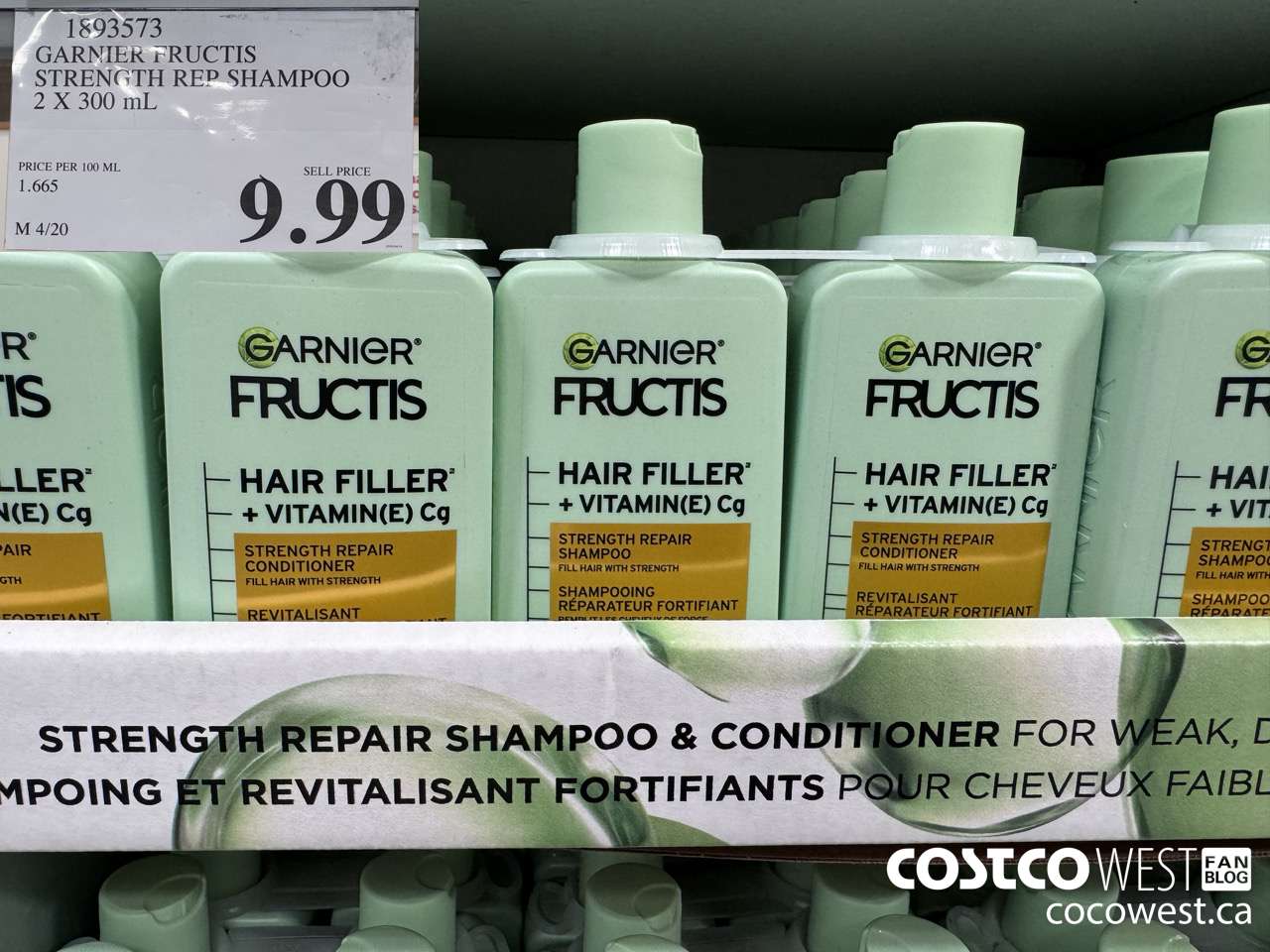 1893573 GARNIER FRUCTIS STRENGTH REP SHAMPOO 2 X 300M $9.99