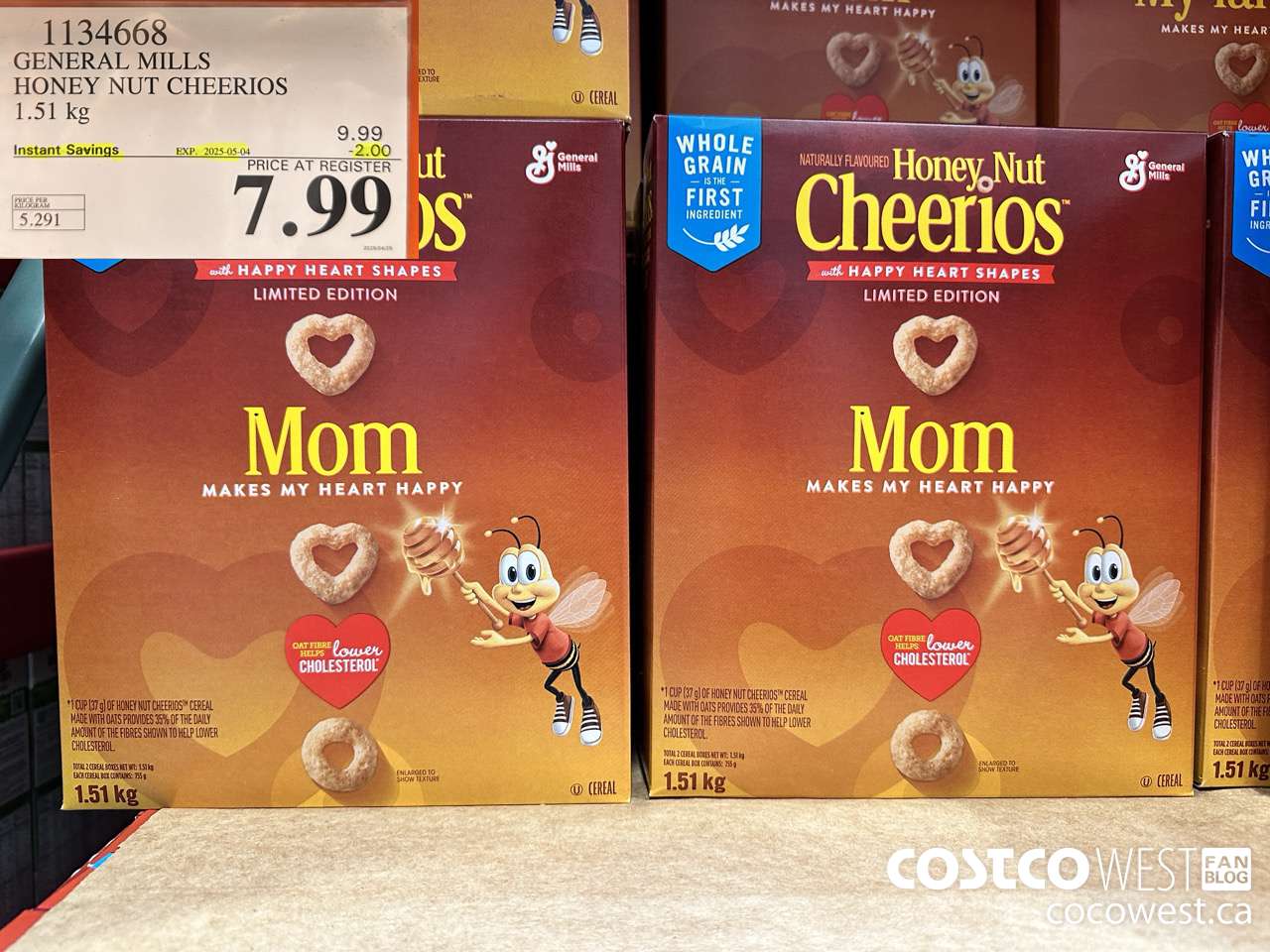 1134668 GENERAL MILLS HONEY NUT CHEERIOS 1.51 kg ($2.00 INSTANT SAVINGS EXPIRES ON 2025-05-04) $7.99