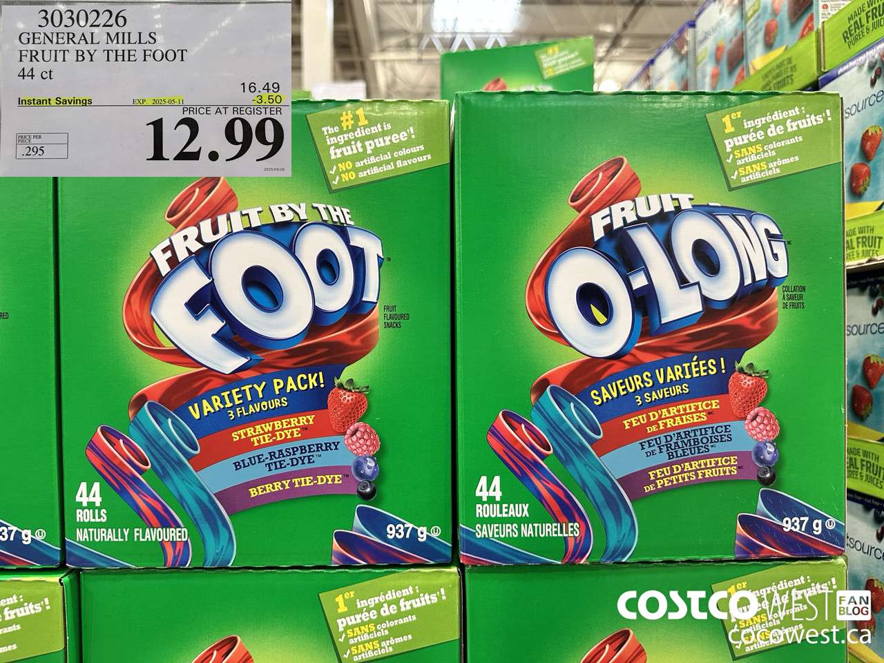 3030226 GENERAL MILLS FRUIT BY THE FOOT 44 ct ($3.50 INSTANT SAVINGS EXPIRES ON 2025-05-11) $12.99