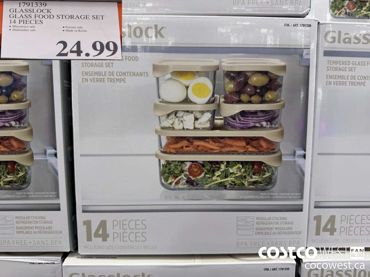 1791339 GLASSLOCK GLASS FOOD STORAGE SET 14 PIECES $24.99