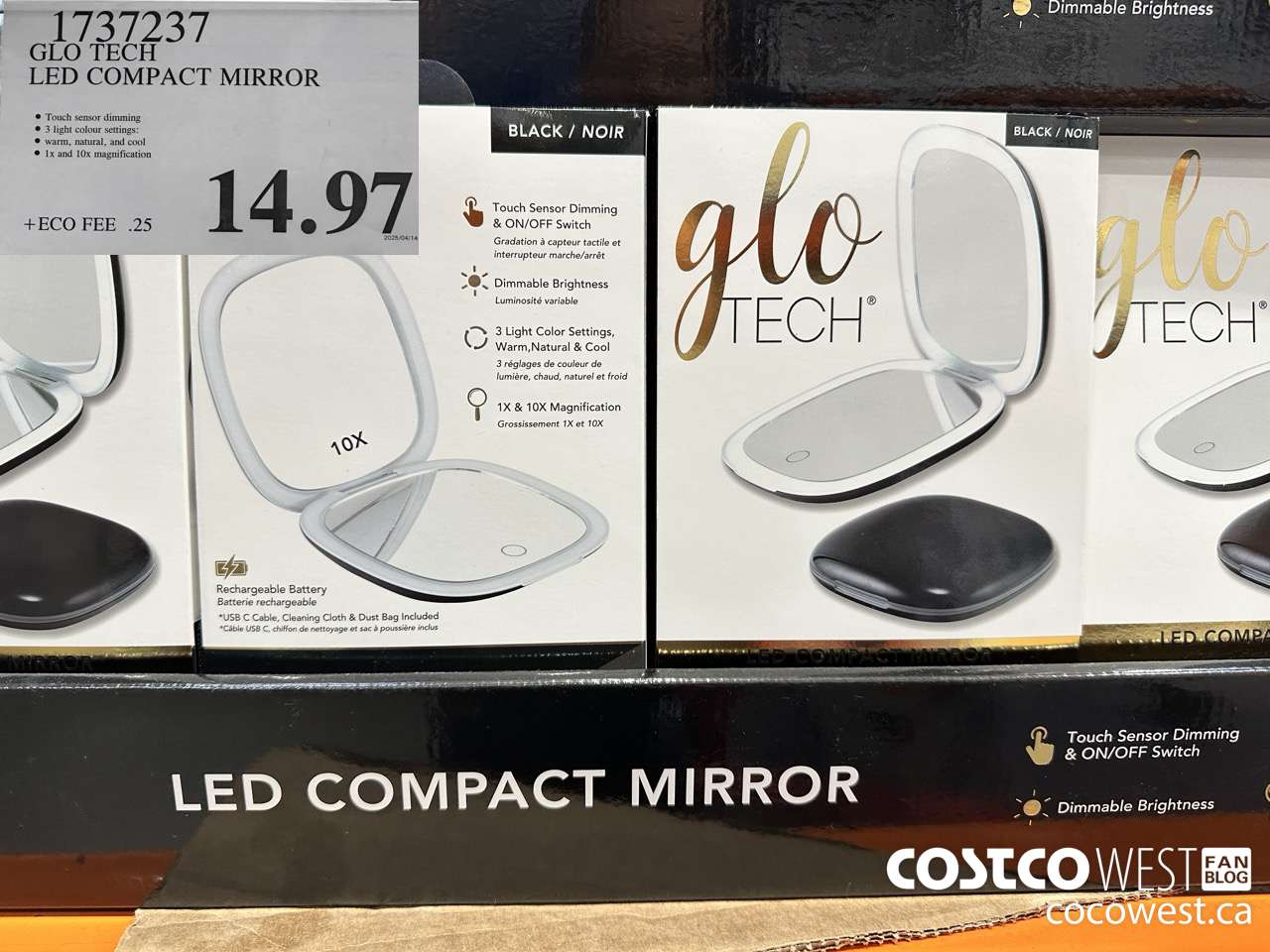 1737237 GLO TECH LED COMPACT MIRROR $14.97