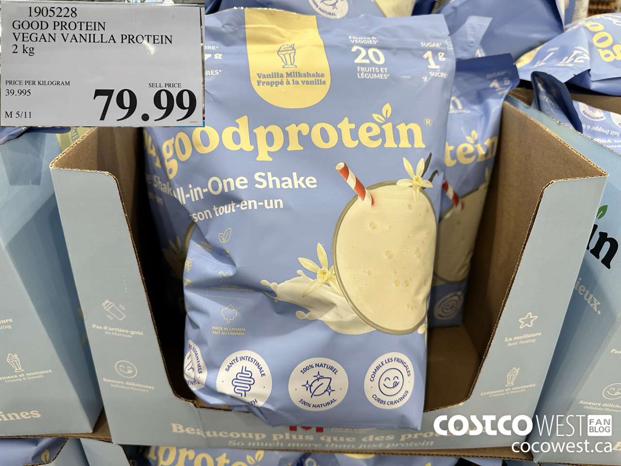 1905228 GOOD PROTEIN VEGAN VANILLA PROTEIN 2 KG $79.99