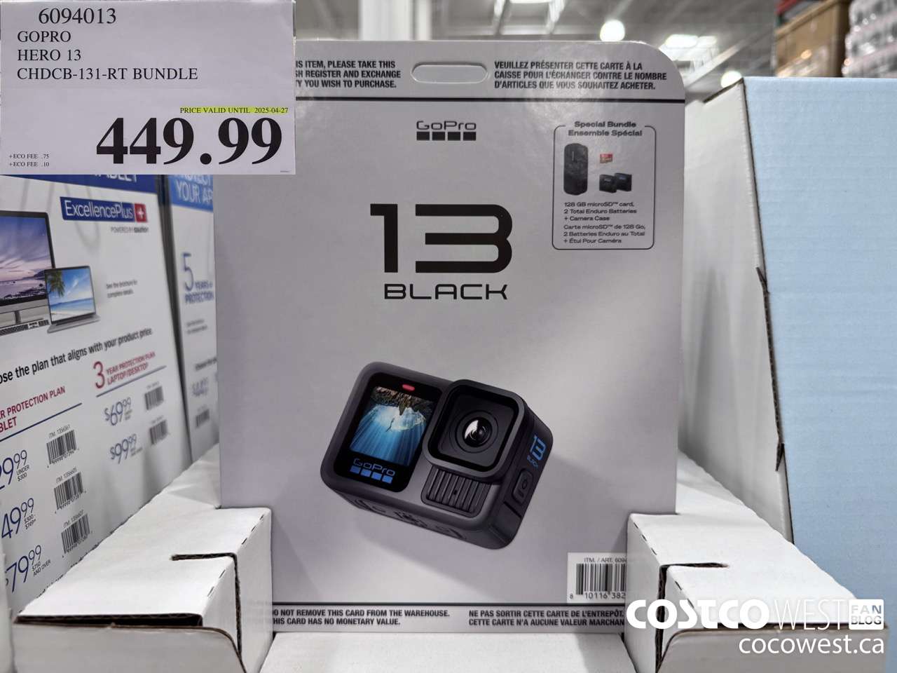 6094013 GOPRO HERO 13 CHDCB-131-RT BUNDLE (EXPIRES ON 2025-04-27) $449.99