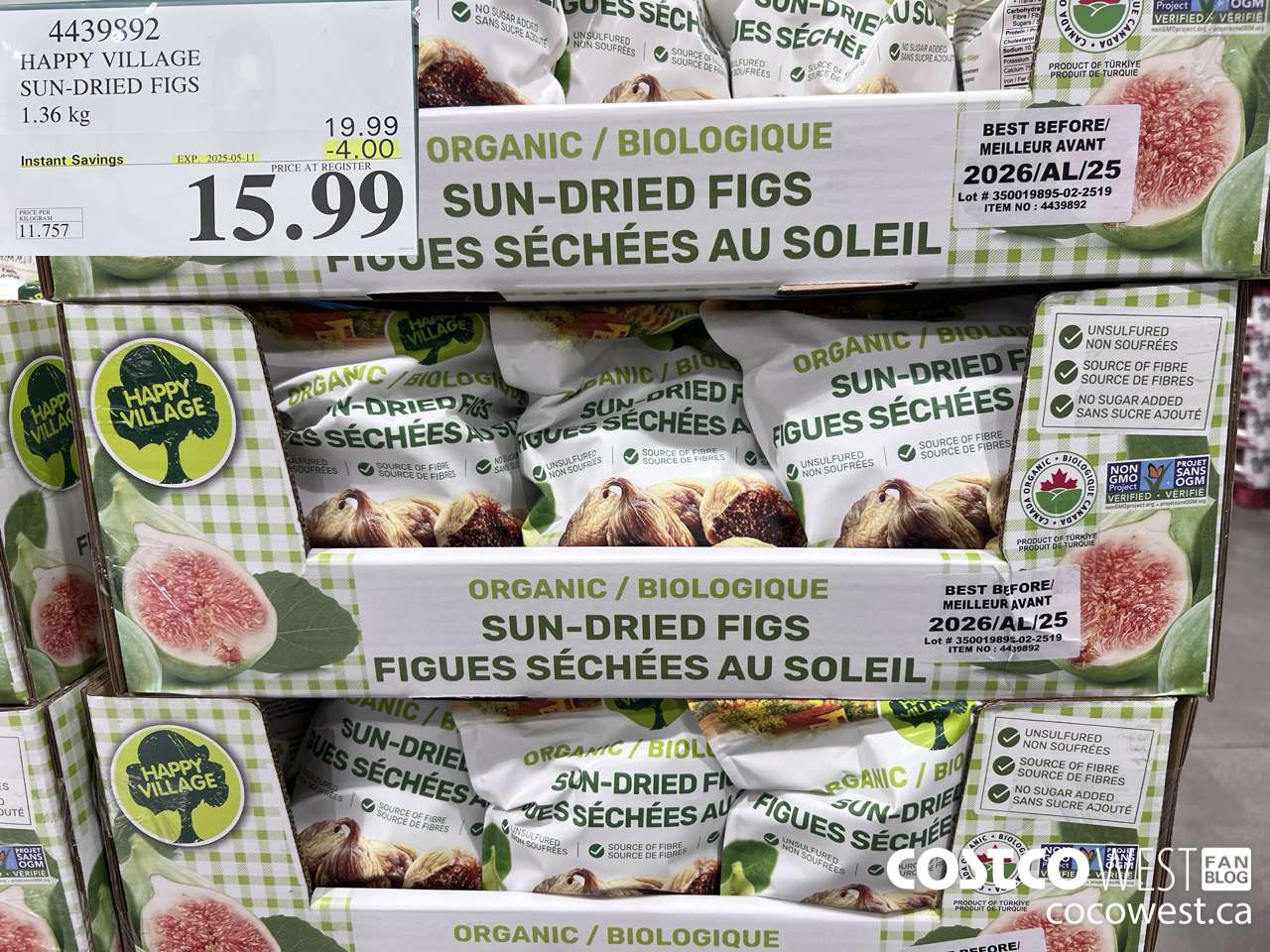 4439892 HAPPY VILLAGE ORGANIC SUN-DRIED FIGS 1.36KG ($4.00 INSTANT SAVINGS EXPIRES ON 2025-05-11) $15.99