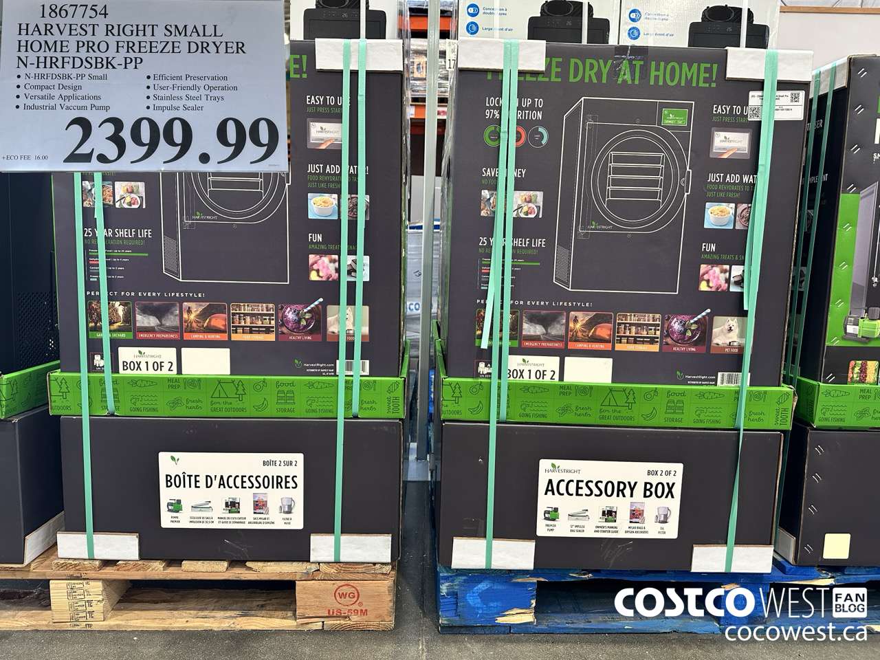 1867754 HARVEST RIGHT SMALL HOME PRO FREEZE DRYER N-HRFDSBK-PP $2399.99