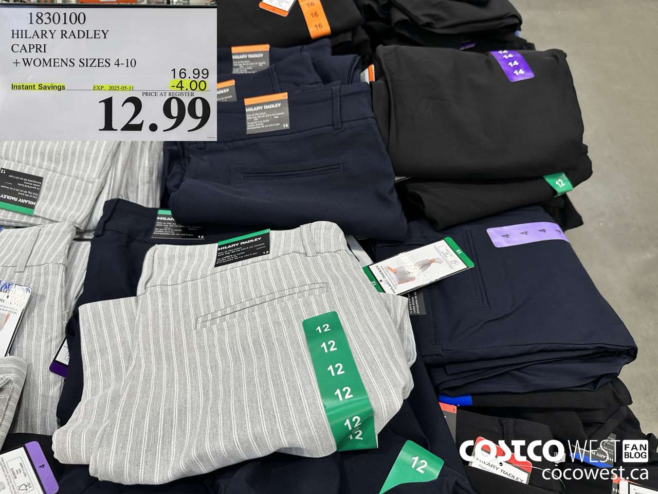 1830100 HILARY RADLEY CAPRI LADIES SIZES 4-16 ($4.00 INSTANT SAVINGS EXPIRES ON 2024-05-11) $12.99