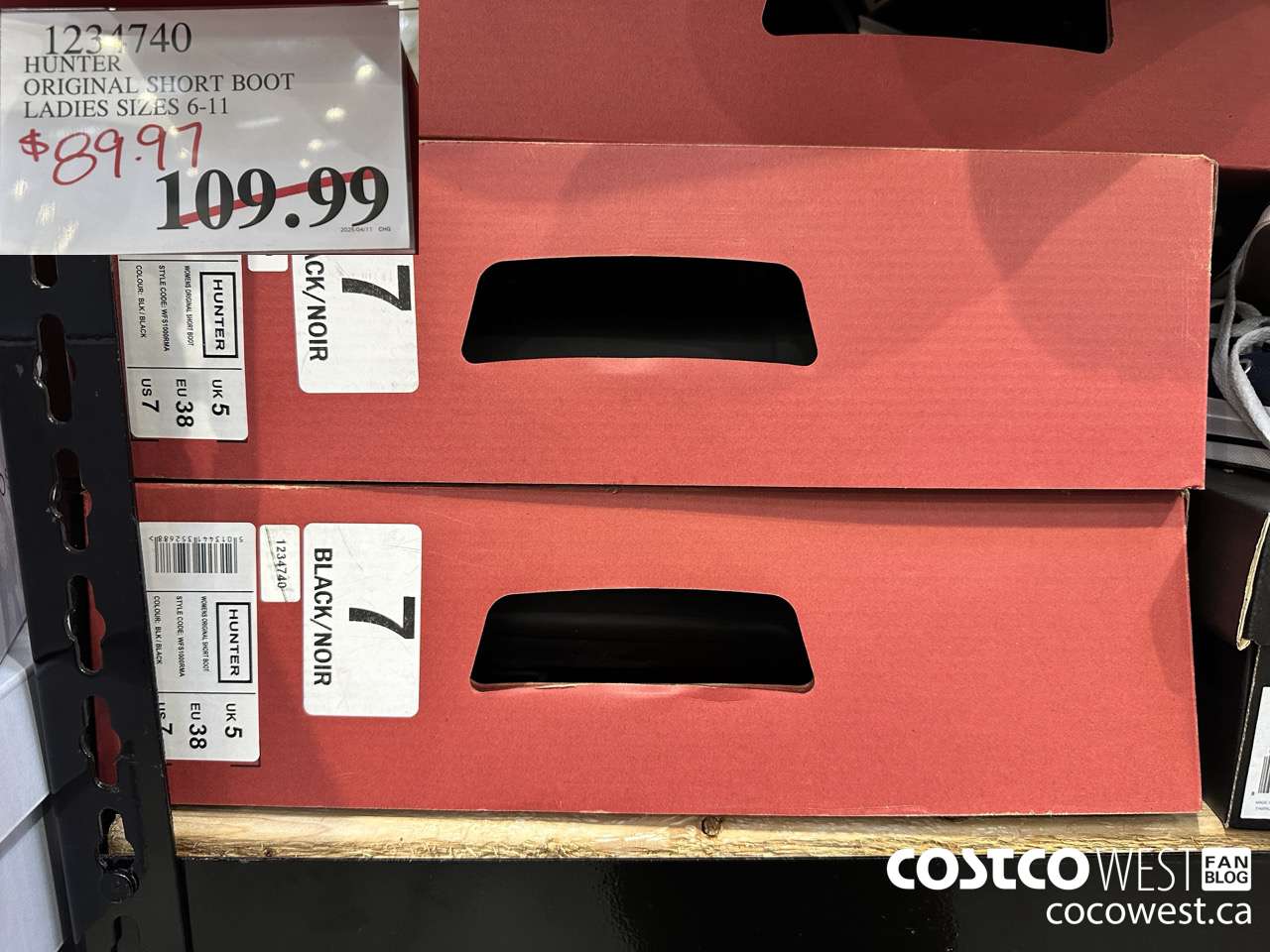 1234740 HUNTER ORIGINAL SHORT BOOT LADIES SIZES 6-11 $89.97