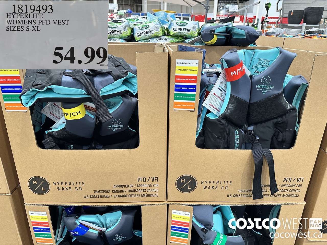 1819493 HYPERLITE WOMENS PFD VEST SIZES S-XL $54.99