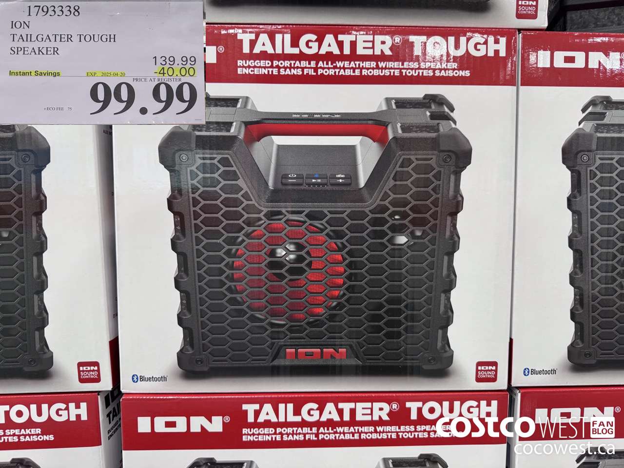 1793338 ION AUDIO TAILGATER TOUGH SPEAKER ($40.00 INSTANT SAVINGS EXPIRES ON 2025-04-20) $99.99