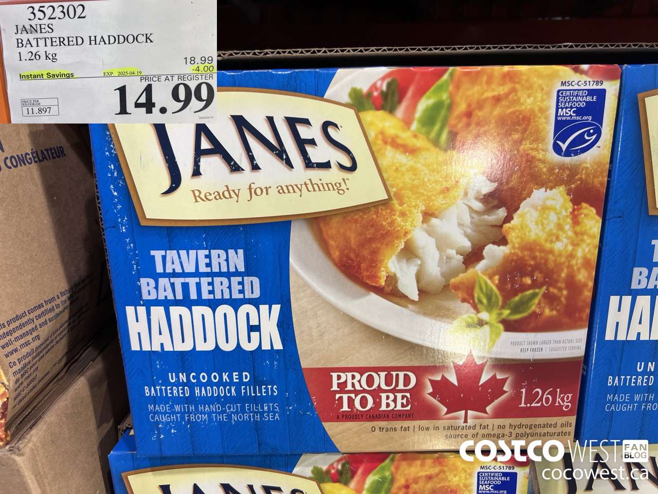 352403 JANES BATTERED HADDOCK 1.26KG ($4.00 INSTANT SAVINGS EXPIRES ON 2025-04-19) $14.99