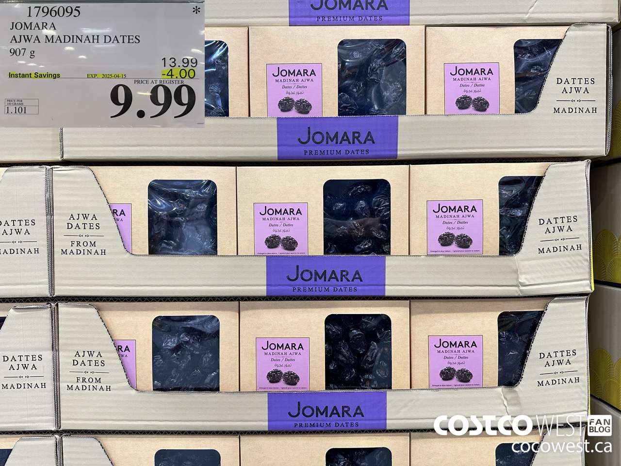 1796095 JOMARA AJWA MADINAH DATES 907G ($4.00 INSTANT SAVINGS EXPIRES ON 2025-04-15) $9.99