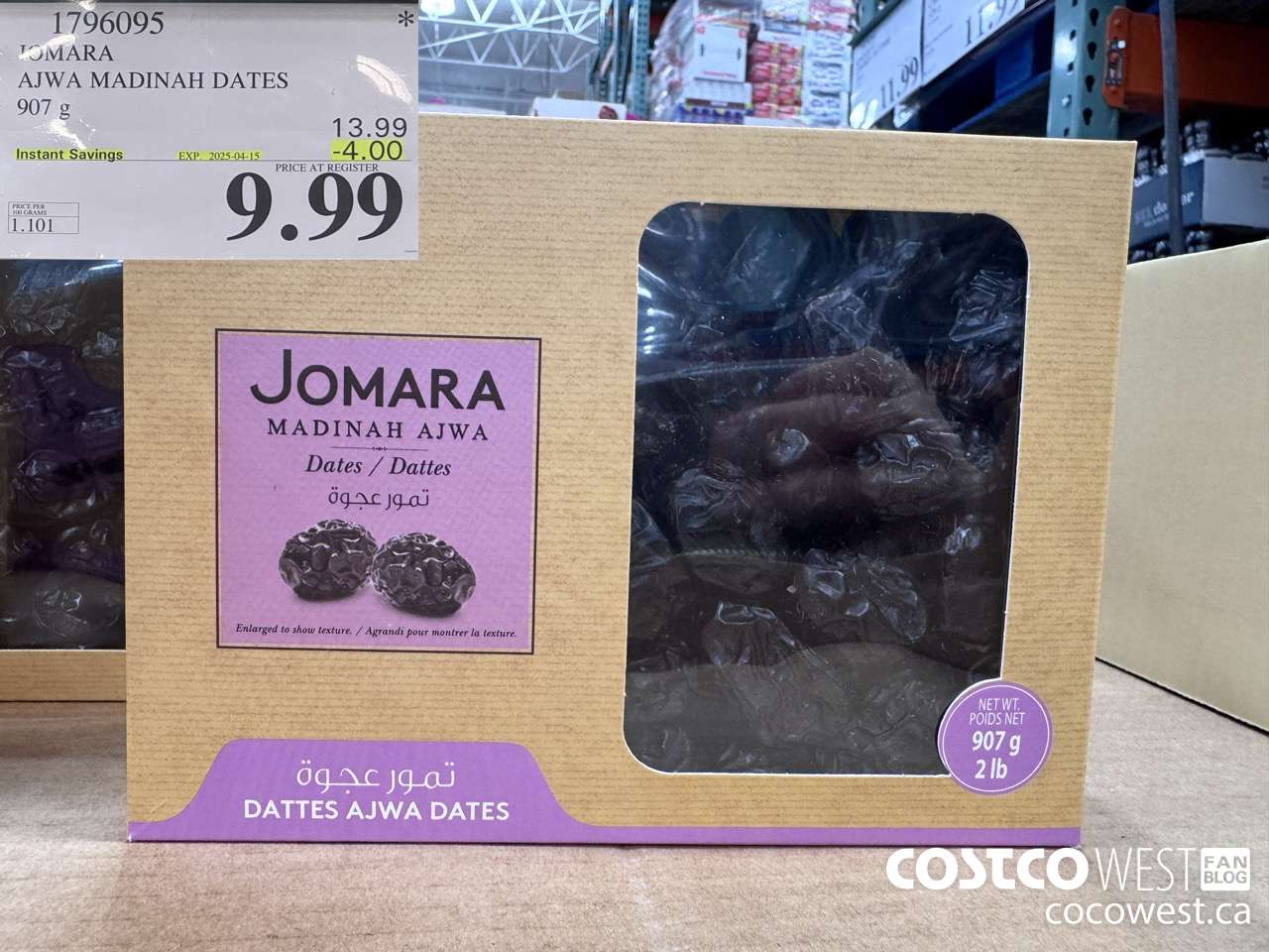1796095 JOMARA AJWA MADINAH DATES 907G ($4.00 INSTANT SAVINGS EXPIRES ON 2025-04-15) $9.99