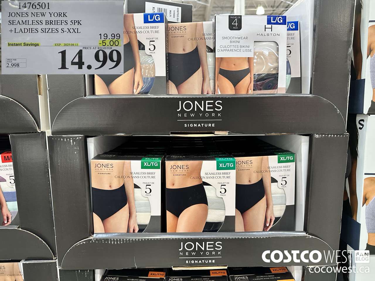 1476501 JONES NEW YORK SEAMLESS BRIEF 5PK LADIES SIZES S-XXL ($5.00 INSTANT SAVINGS EXPIRES ON 2025-04-13) $14.99