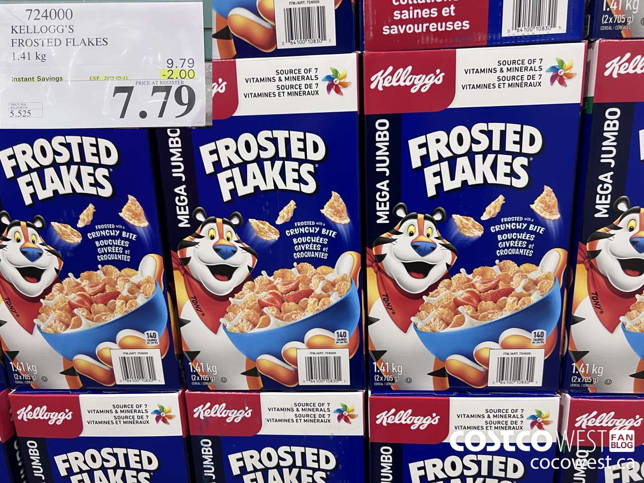 724000 KELLOGGS FROSTED FLAKES MEGA 1.41 kg ($2.00 INSTANT SAVINGS EXPIRES ON 2025-05-11) $7.79