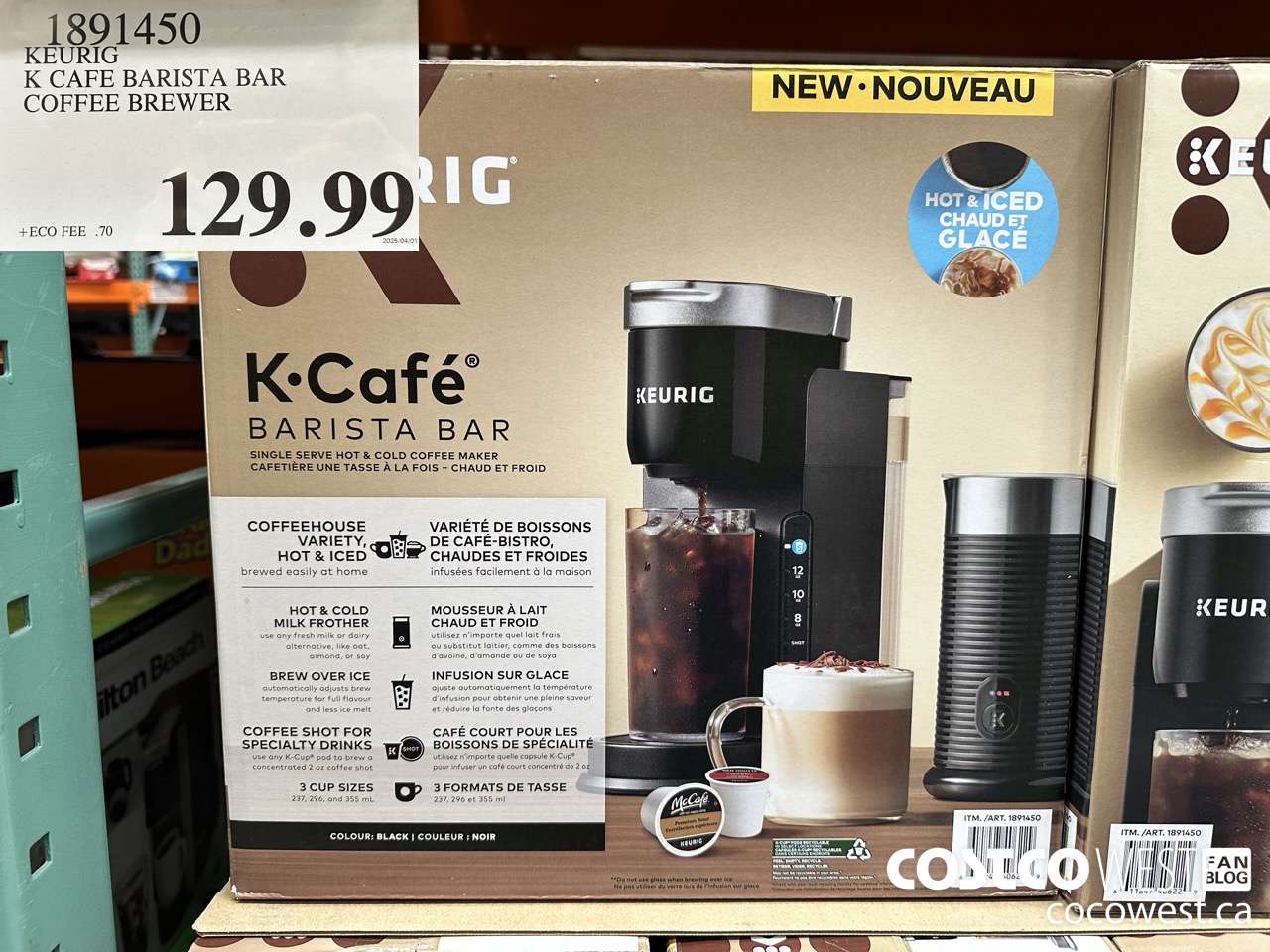 1891450 KEURIG K CAFE BARISTA BAR COFFEE BREWER $129.99