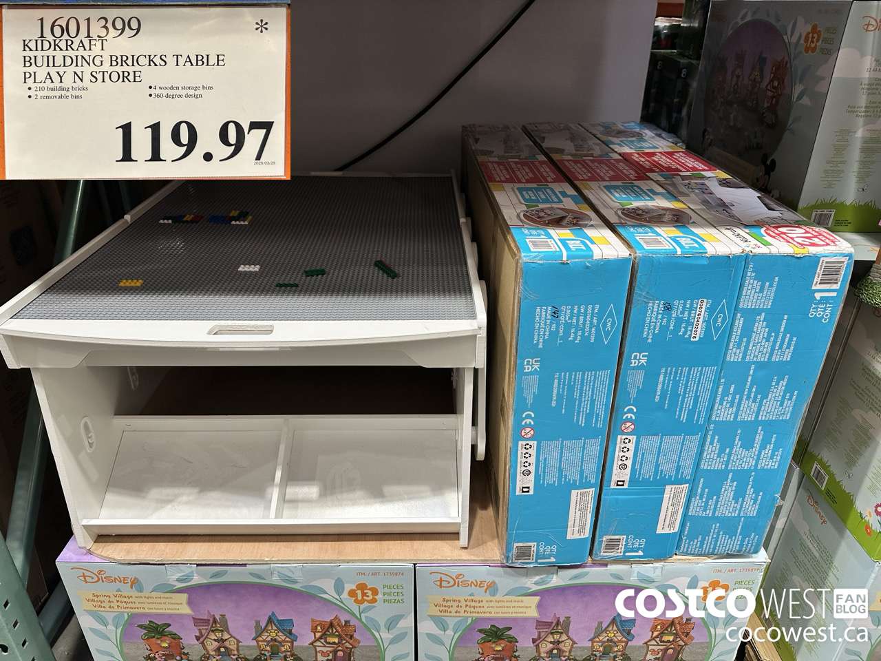 1601399 KIDKRAFT BUILDING BRICKS TABLE PLAY N STORE $119.97