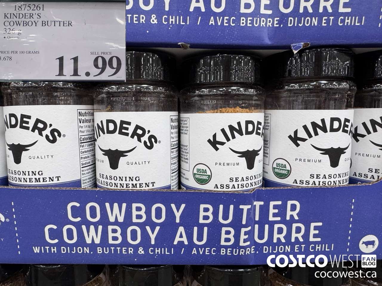 1875261 KINDER'S COWBOY BUTTER 326G $11.99
