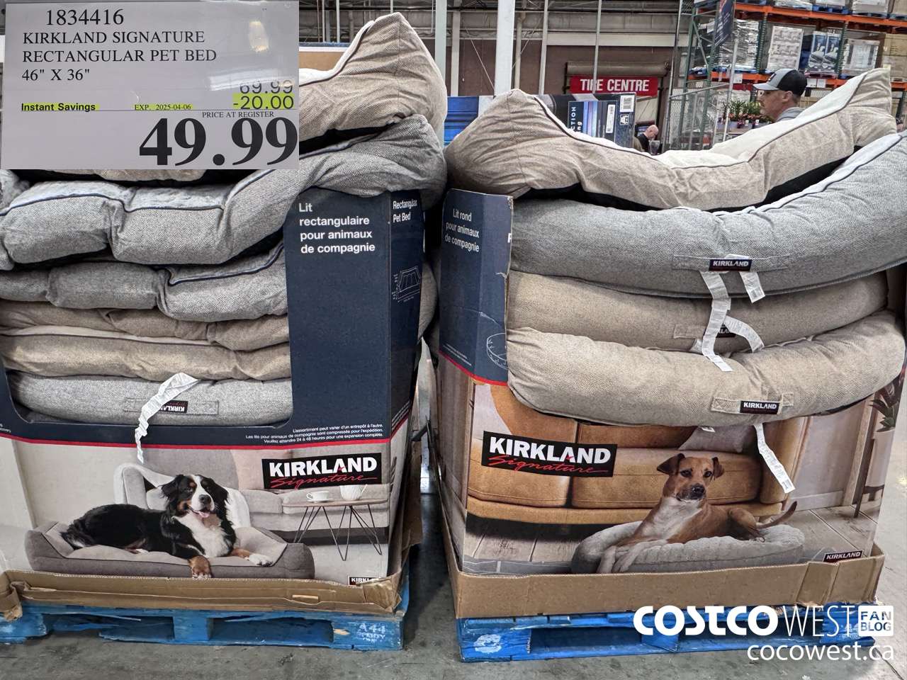 1834416 KIRKLAND SIGNATURE RECTANGULAR PET BED 46