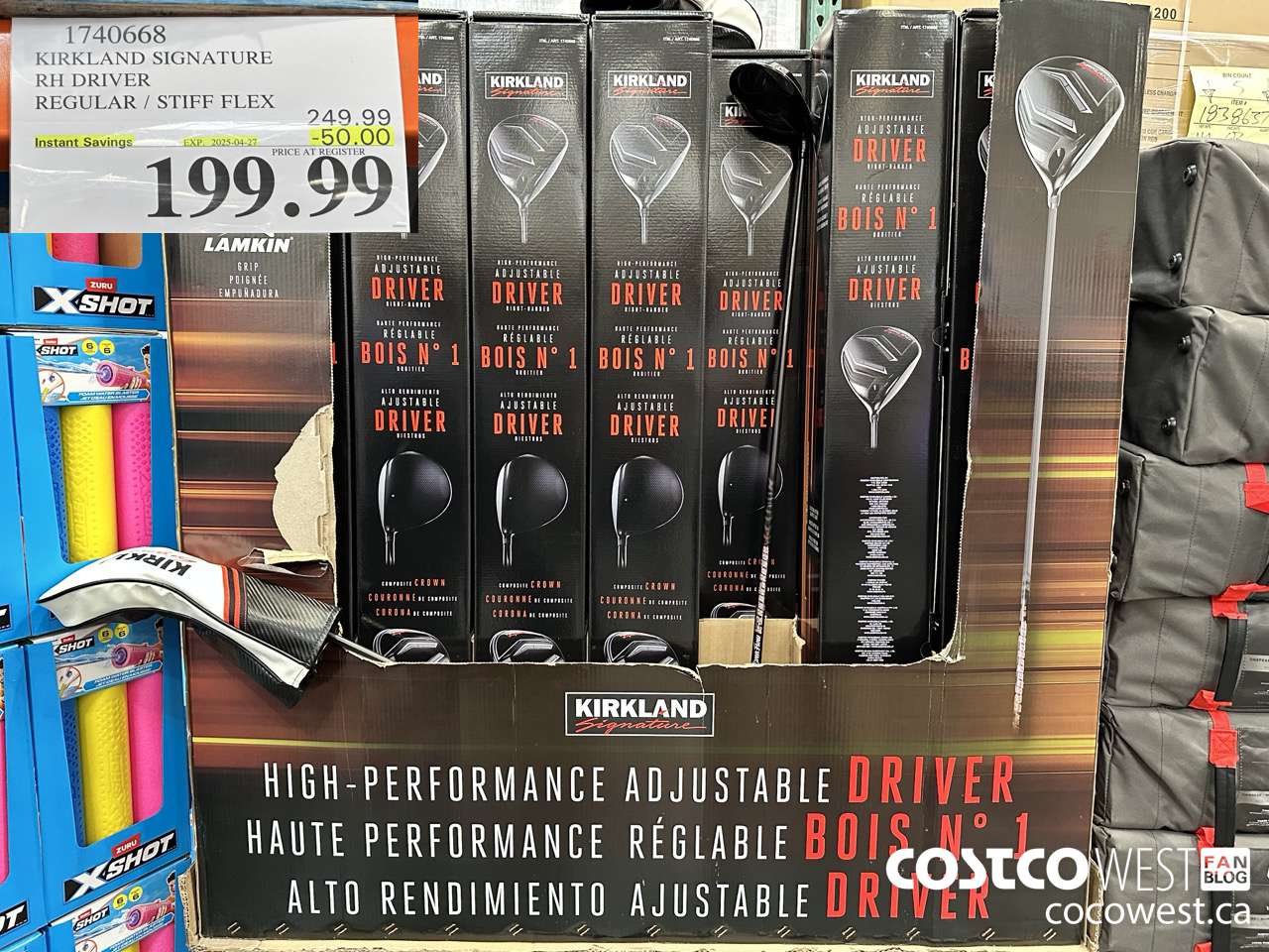 1740668 KIRKLAND SIGNATURE RH DRIVER REGULAR/STIFF FLEX ($50.00 INSTANT SAVINGS EXPIRES ON 2025-04-27) $199.99