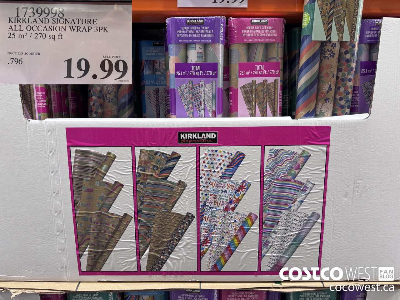 1739998 KIRKLAND SIGNATURE SPRING WRAP 3PK 25.1 m2 / 270 sq ft $19.99