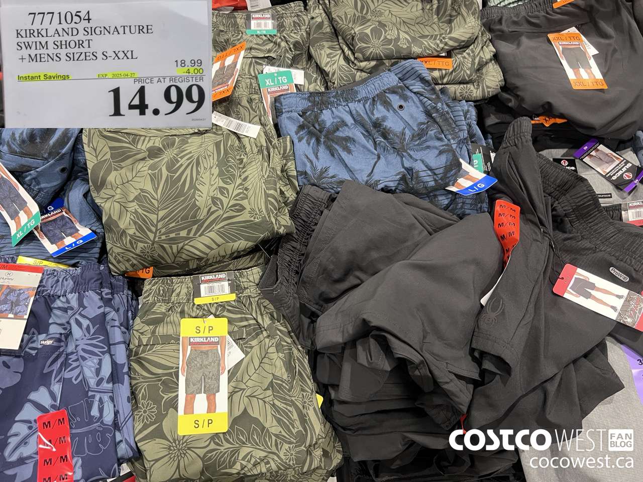 7771054 KIRKLAND SIGNATURE SWIM SHORT MENS SIZES S-XXL ($4.00 INSTANT SAVINGS EXPIRES ON 2025-04-27) $14.99