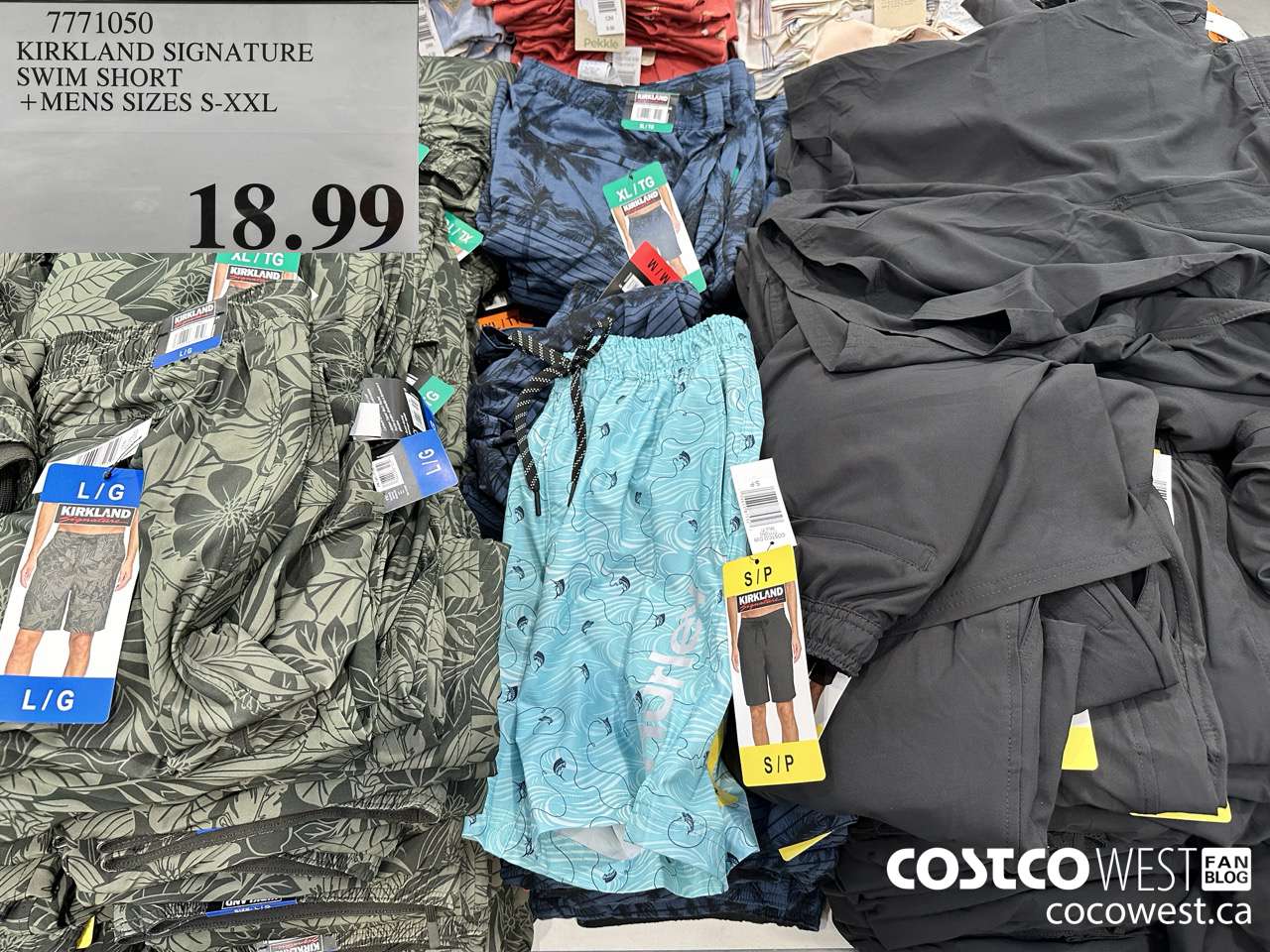 7771050 KIRKLAND SIGNATURE SWIM SHORT MENS SIZES S-XXL  $18.99