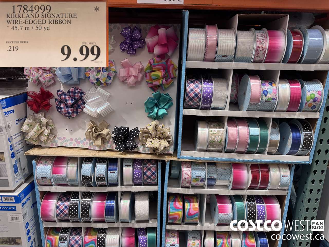 1784999 KIRKLAND SIGNATURE WIRE-EDGED RIBBON 45.7M / 50 YD $9.99