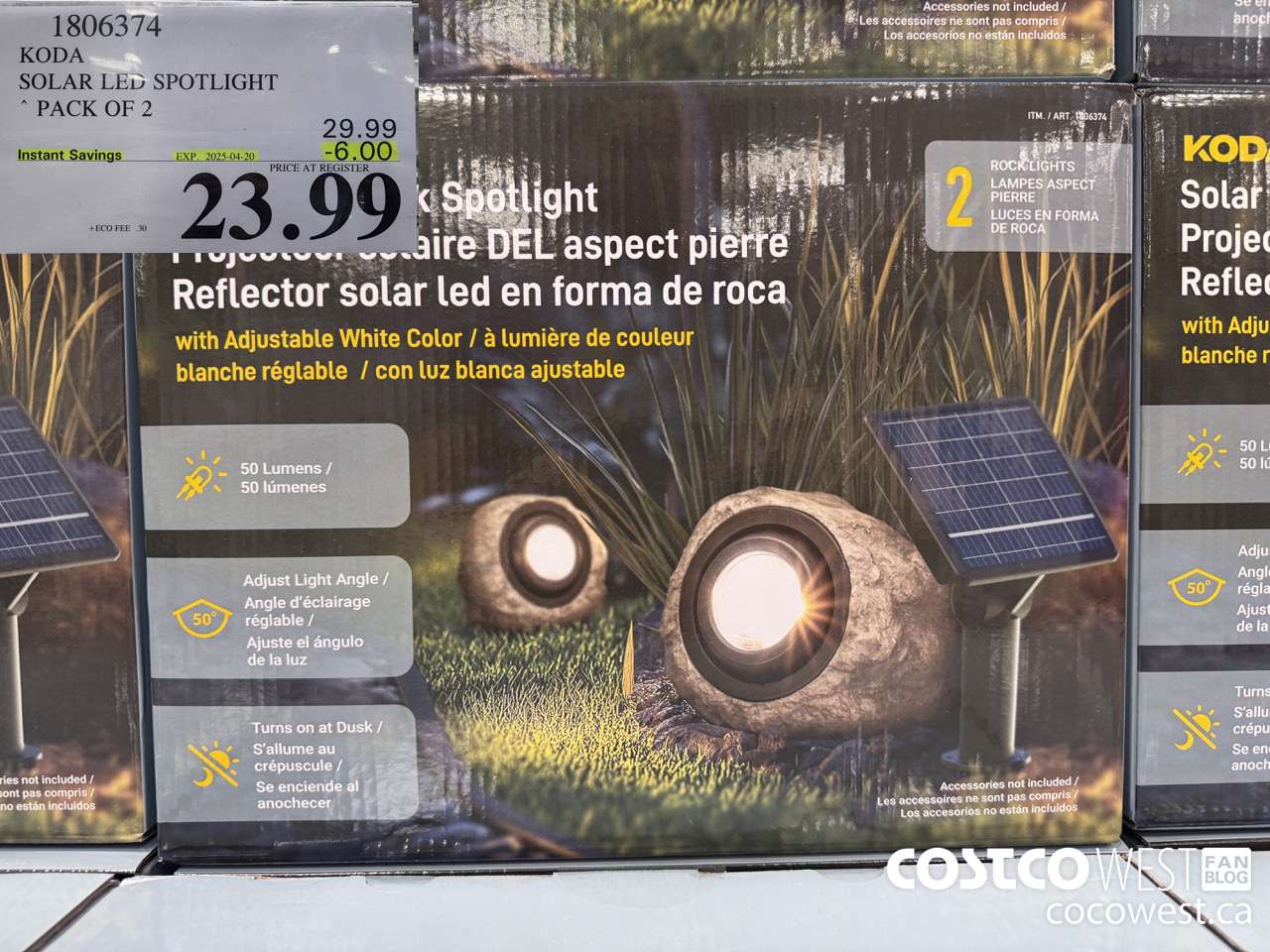 1806374 KODA SOLAR LED SPOTLIGHT PACK OF 2 ($6.00 INSTANT SAVINGS EXPIRES ON 2025-04-20) $23.99
