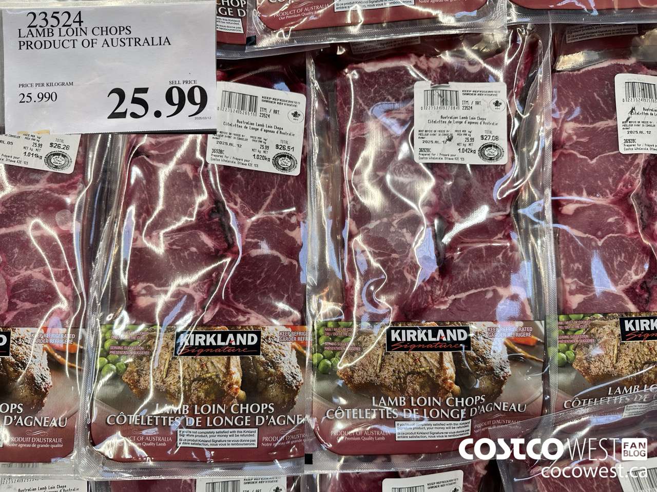 23524 LAMB LOIN CHOPS PRODUCT OF AUSTRALIA $25.99