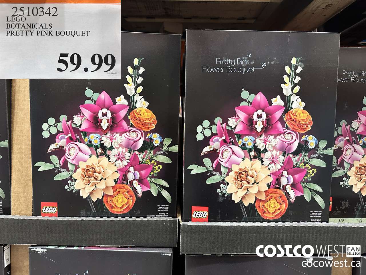 2510342 LEGO BOTANICALS PRETTY PINK BOUQUET $59.99