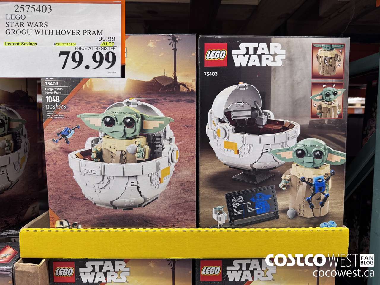 2575403 LEGO STAR WARS GROGU WITH HOVER PRAM ($20.00 INSTANT SAVINGS EXPIRES ON 2025-05-04) $79.99