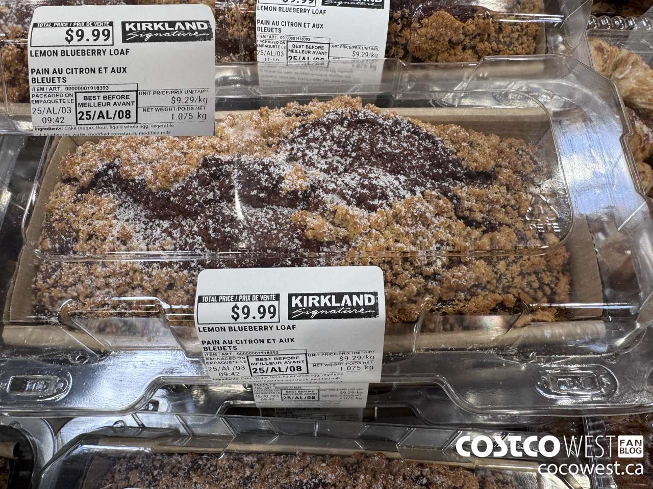 1918393 LEMON BLUEBERRY LOAF $9.99