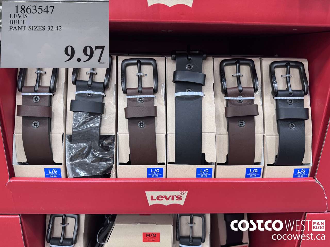 1863547 LEVIS BELT PANT SIZES 32-42 $9.97