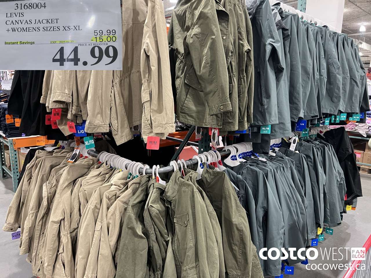 3168004 LEVIS CANVAS JACKET WOMENS SIZES XS-XL ($15.00 INSTANT SAVINGS EXPIRES ON 2025-04-27) $44.99