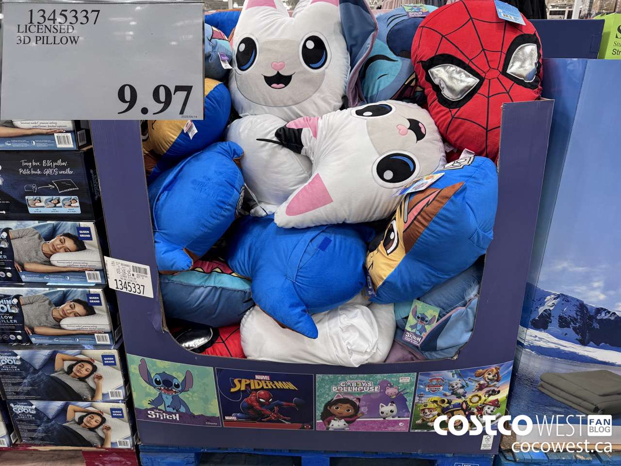 1345337 LICENSED 3D PILLOW $9.97