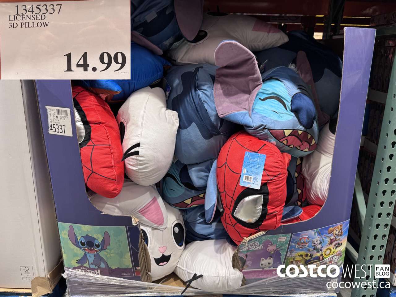 1345337 LICENSED 3D PILLOW $14.99