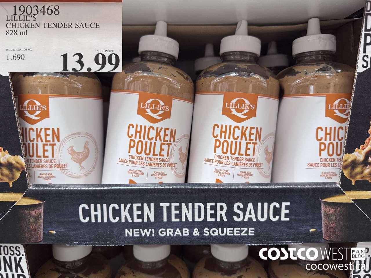1903468 LILLIE'S CHICKEN TENDER SAUCE 828ML $13.99