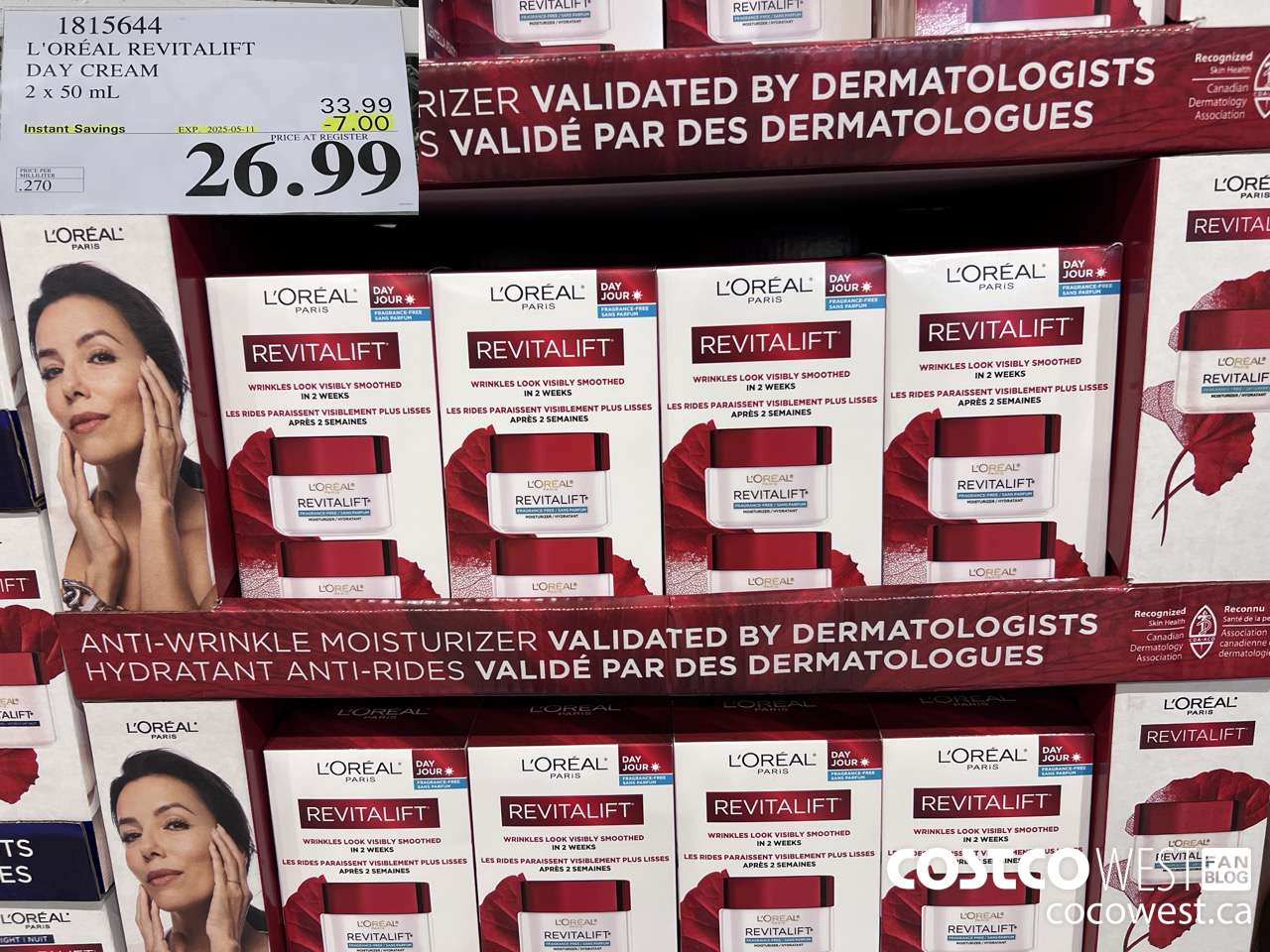 1815644 L'OREAL REVITALIFT DAY CREAM 2 X 50ML ($7.00 INSTANT SAVINGS EXPIRES ON 2025-05-11) $26.99