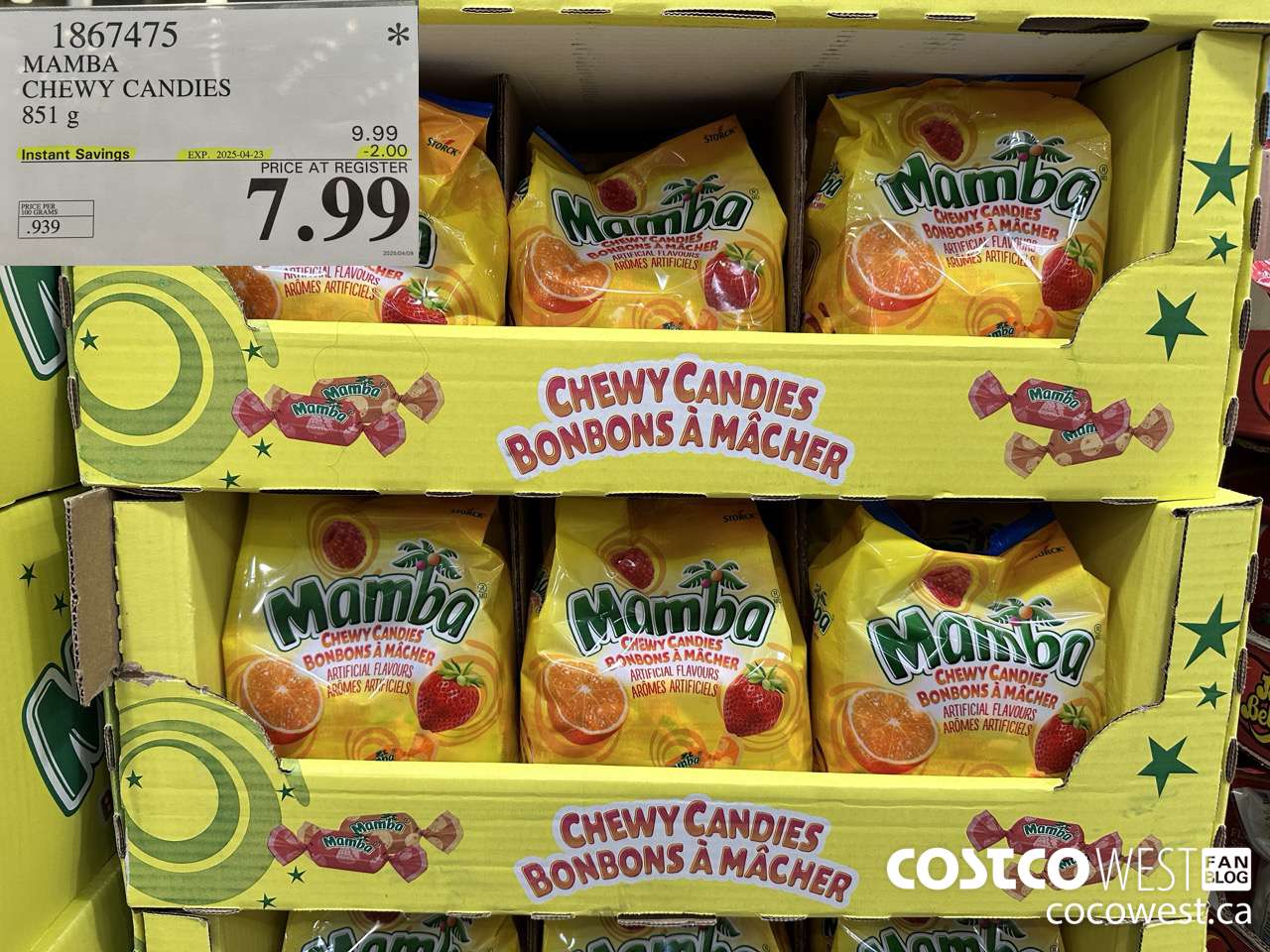 1867475 MAMBA CHEWY CANDIES 851G ($2.00 INSTANT SAVINGS EXPIRES ON 2025-04-23) $7.99