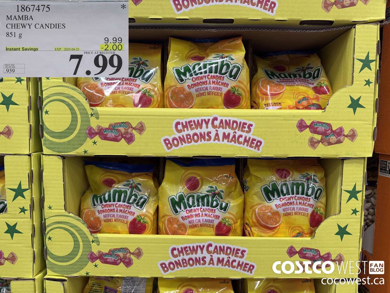 1867475 MAMBA CHEWY CANDIES 851G ($2.00 INSTANT SAVINGS EXPIRES ON 2025-04-23) $7.99