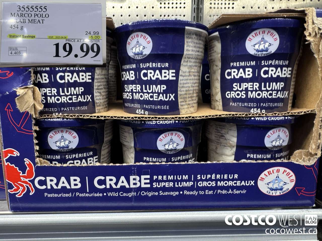3555555 MARCO POLO CRAB MEAT 454G ($5.00 INSTANT SAVINGS EXPIRES ON 2025-04-06) $19.99