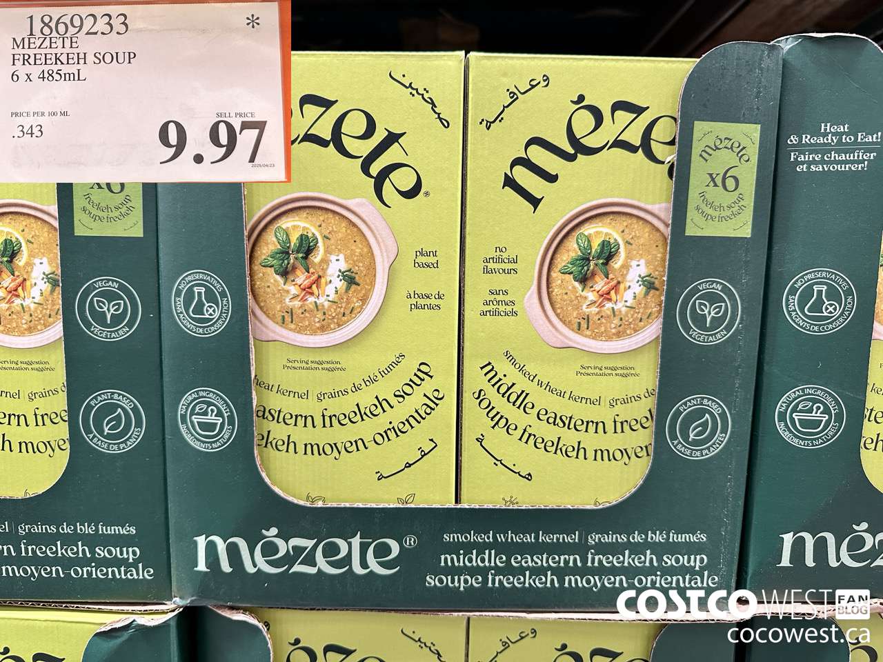 1869233 MEZETE FREEKEH SOUP 6 x 485mL $9.97