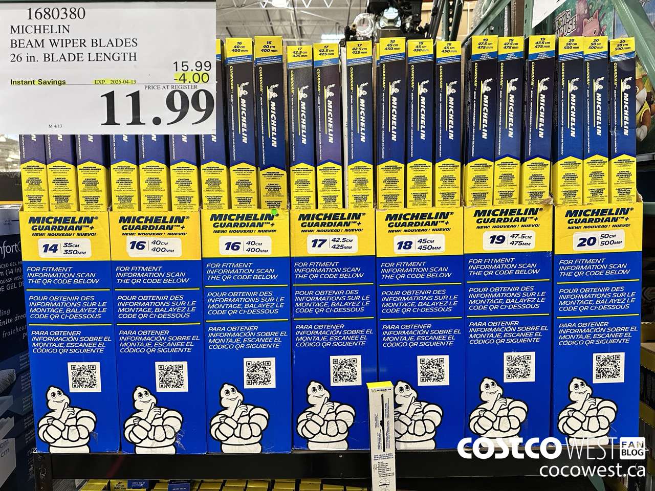 1680380 MICHELIN GUARDIAN + WIPER BEAM WIPER BLADES 14